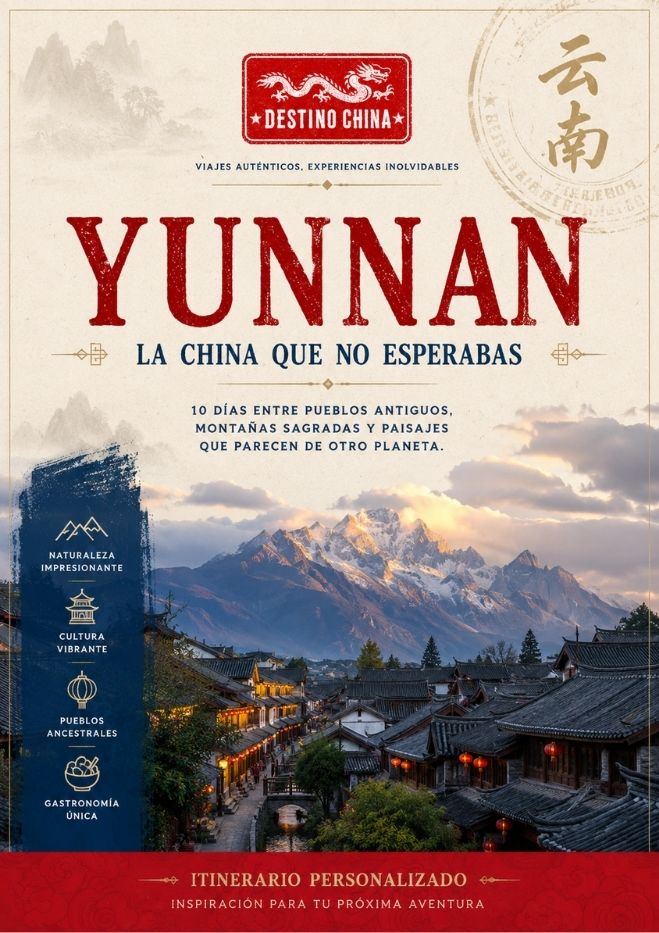 Folleto digital de un ejemplo de itinerario de viajes personalizados a China