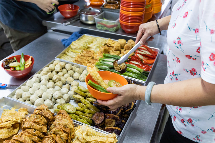 foto de comida callejera en China